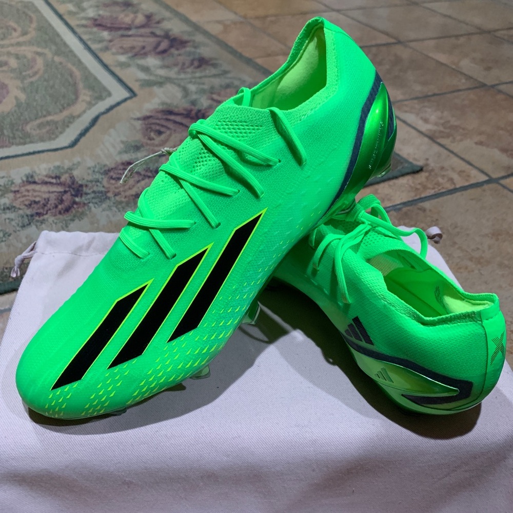 ADIDAS MEN'S X SPEEDPORTAL.1 FG SOLAR GREEN/BLACK” - Picture 10 of 13